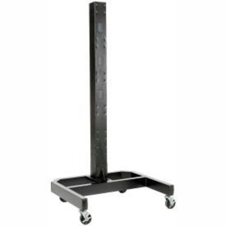 GLOBAL EQUIPMENT 78"H Mobile Post with Caster Base - Black 239200BK